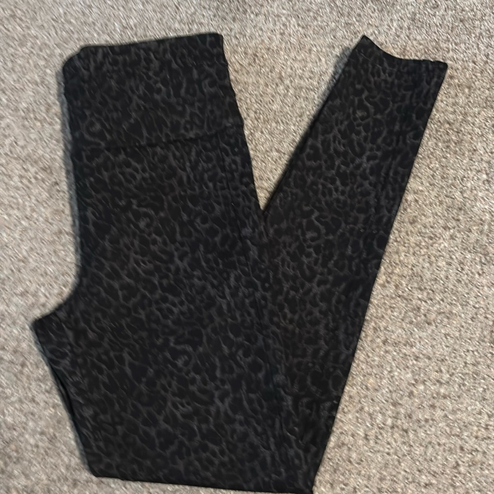 Animal, print, black leggings, size medium